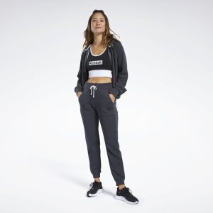 Reebok Training Essentials Logo Hosen Damen - Schwarz - DE 950-IDF